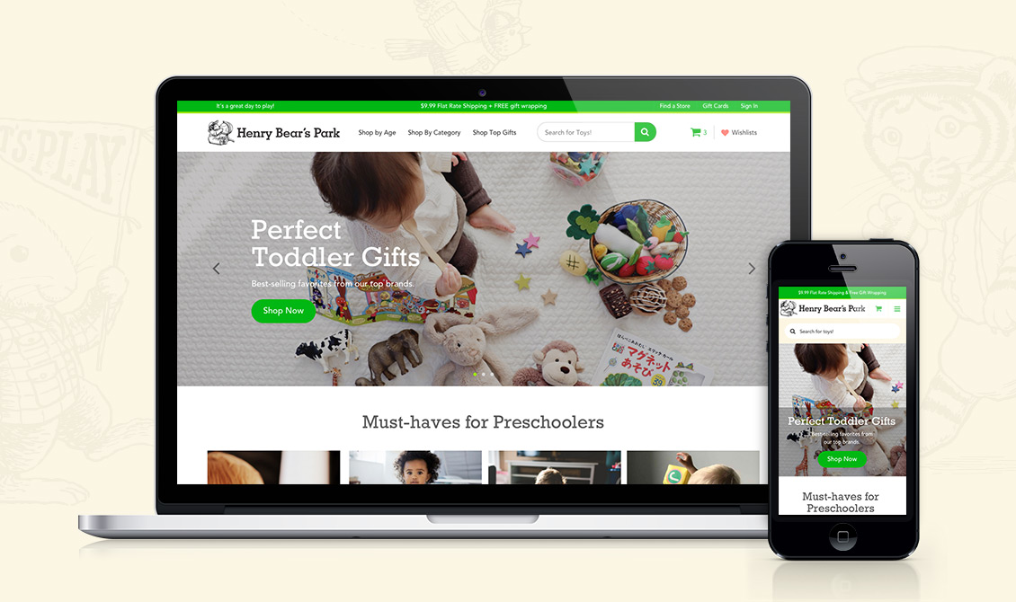 Henry Bear’s Park SuiteCommerce web store